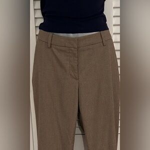 H&M brown checked pants- size 6